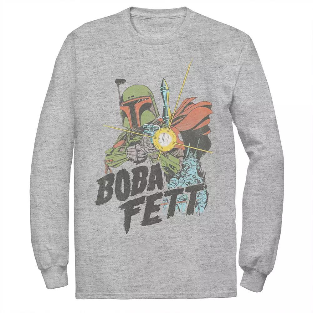 Men's Star Wars Boba Fett Retro Portrait Tee, Size: XXL, Athletic Grey Product Image