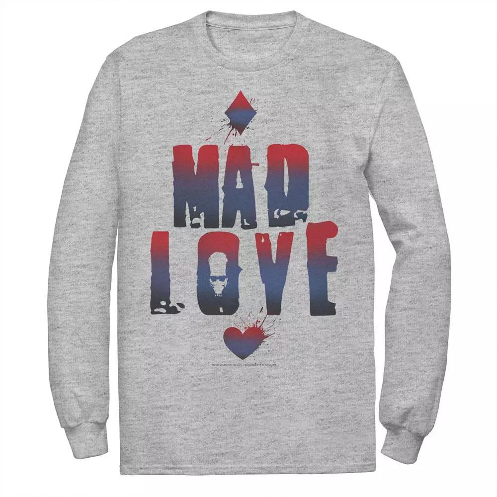 Mens DC Comics Batman Harley Quinn And Joker Mad Love Text Tee, Men's, Size: Small, White Product Image