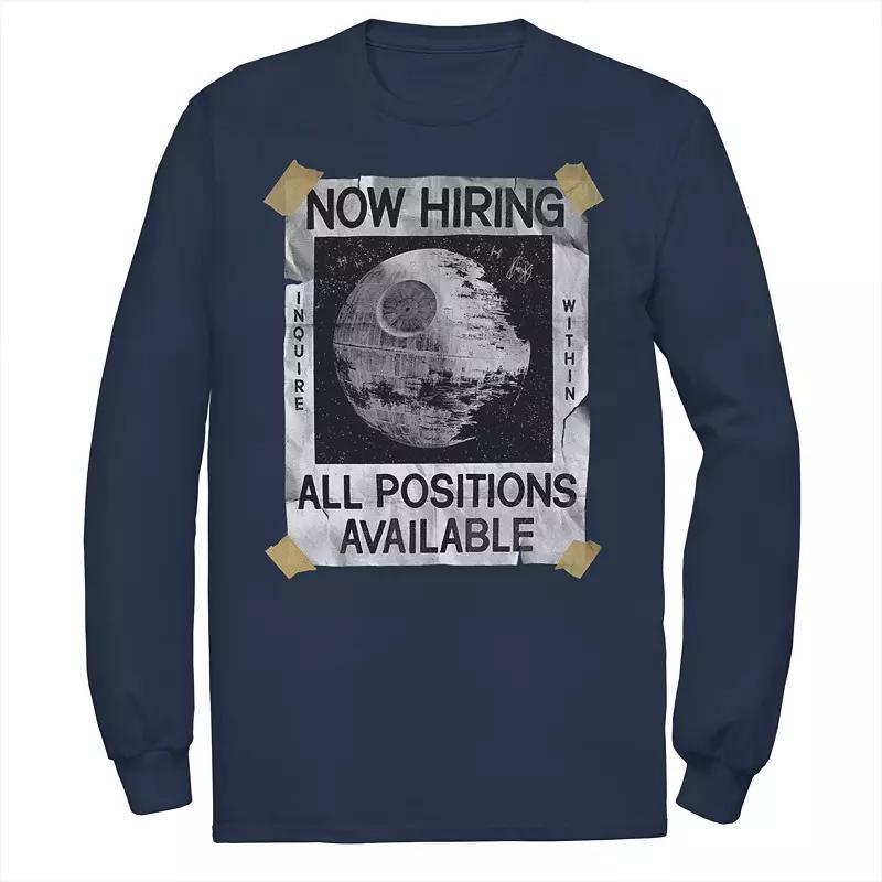 Men's Star Wars Now Hiring On The Death Star Tee, Size: Large, Blue Product Image