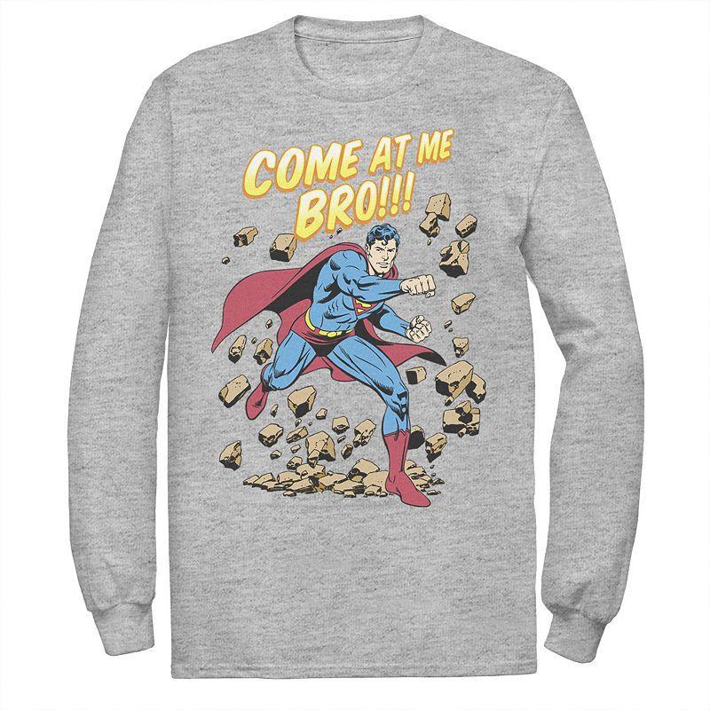 Men's DC Comics Superman Come At Me Bro Text Poster Tee, Size: Large, White Product Image