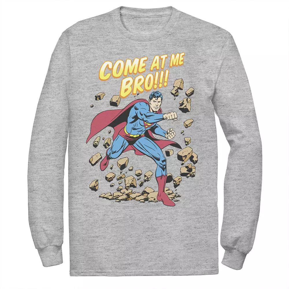 Men's DC Comics Superman Come At Me Bro Text Poster Tee, Size: Large, White Product Image