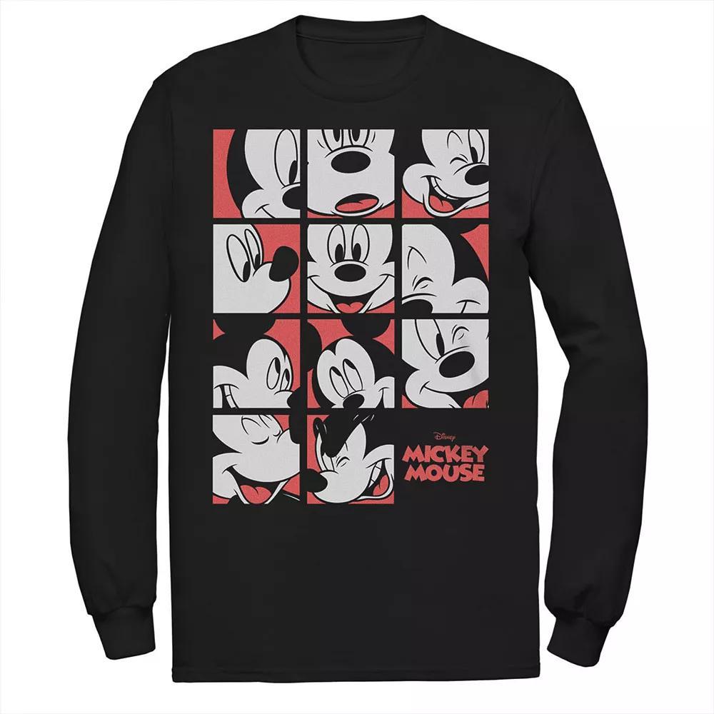 Big & Tall Disney Mickey Mouse Expression Boxes Graphic Tee, Men's, Size: 3XB, Black Product Image