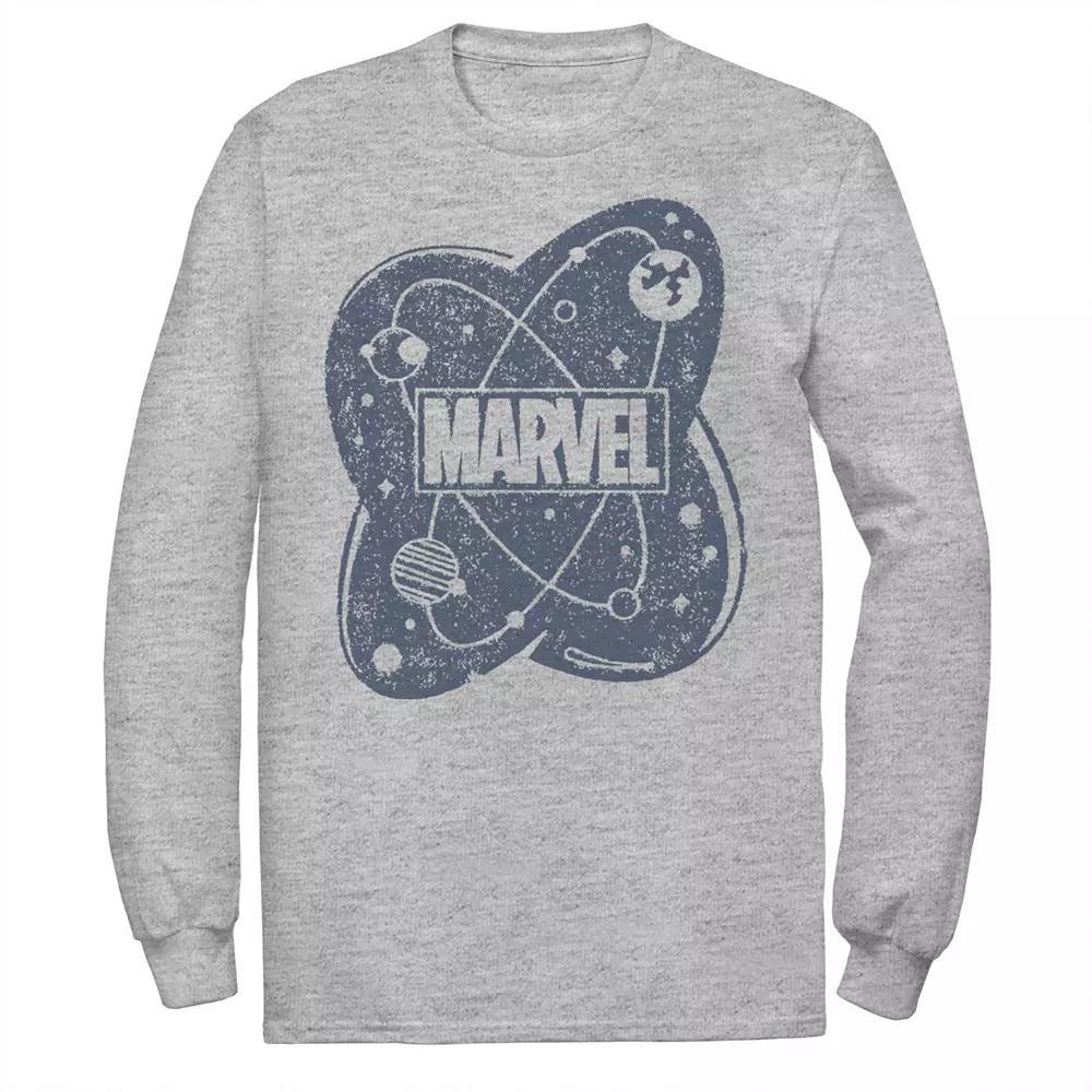 Men's Marvel Atom Logo Graphic Tee, Size: Large, Athletic Grey Product Image