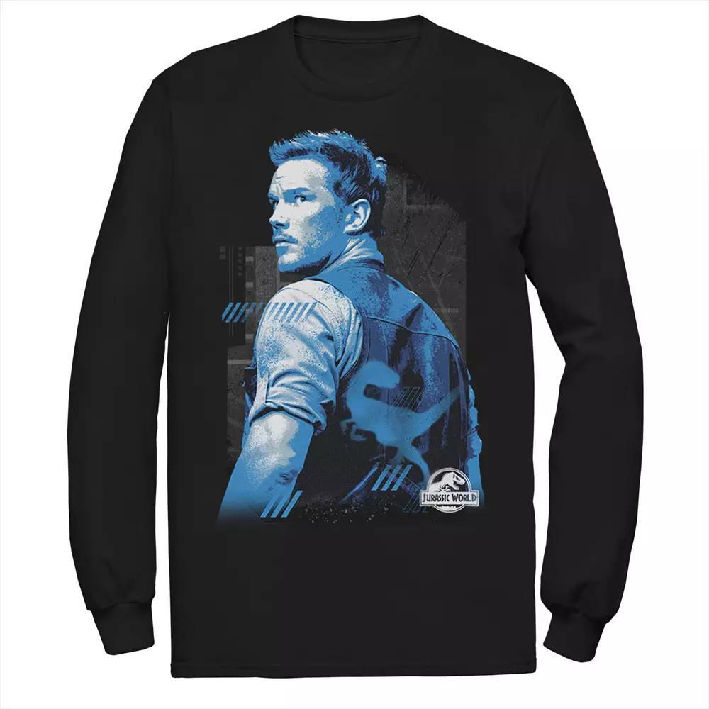 Men's Jurassic World Owen Blue Tone Portrait Tee, Size: Large, Black Product Image