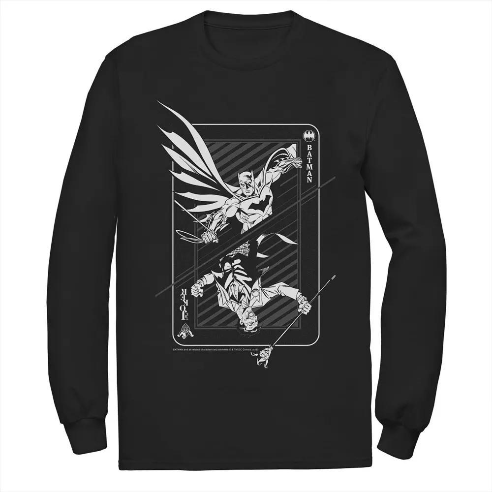 Men's DC Comics Batman And Joker Card Poster Tee, Size: Medium, Black Product Image