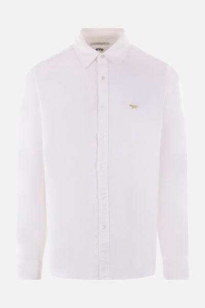 JUNYA WATANABE Logo Embroidered Long Sleeved Shirt In White Product Image