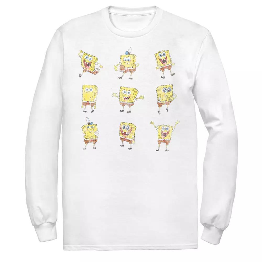 Men's Nickelodeon SpongeBob SquarePants Happy Poses Tee, Size: Small, White Product Image