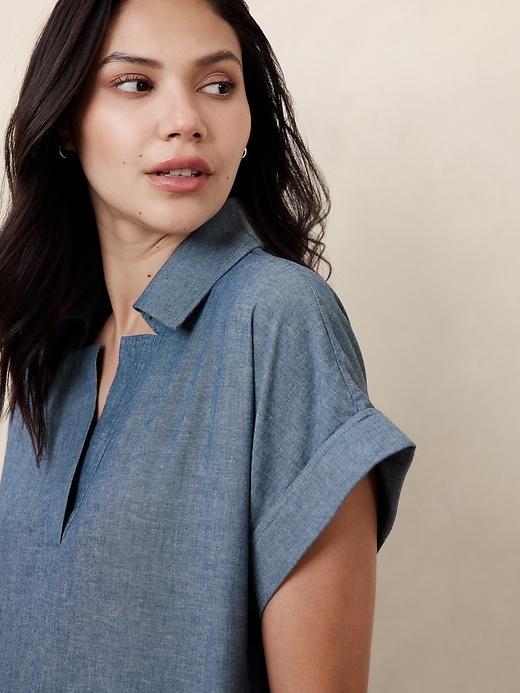 Chambray Mini Dress Product Image