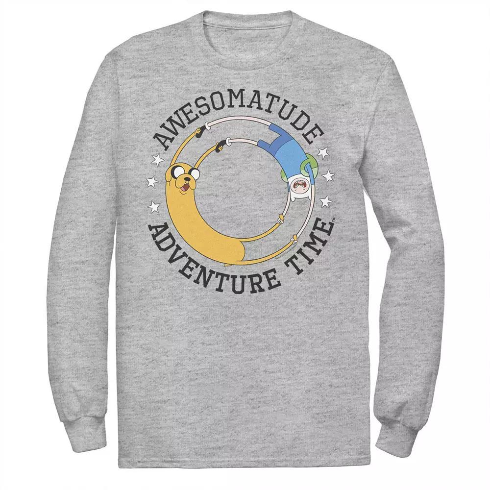 Men's Cartoon Network Adventure Time Awesomatude Fleece, Size: Small, Athletic Grey Product Image
