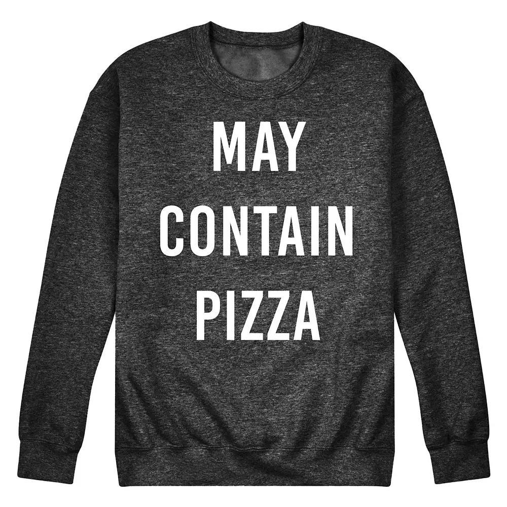 Mens May Contain Pizza Fleece Sweatshirt Product Image
