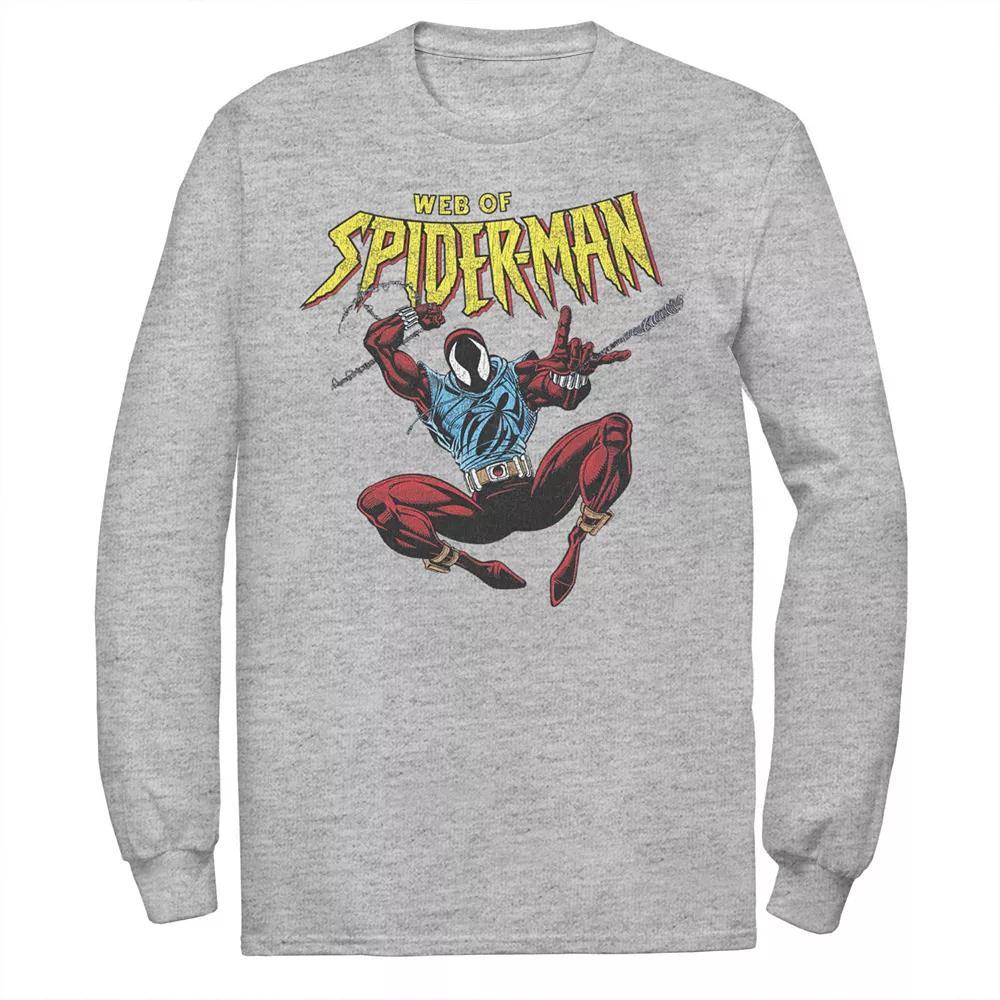 Men's Marvel Spider-Man "Web Of Spider-Man" Graphic Tee, Size: Medium, Athletic Grey Product Image