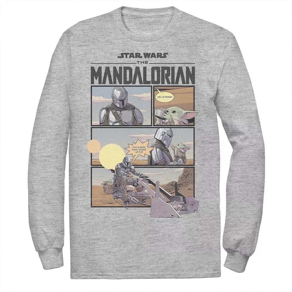 Men's Star Wars The Mandalorian Comic Art Pane Tee, Size: XL, Athletic Grey Product Image
