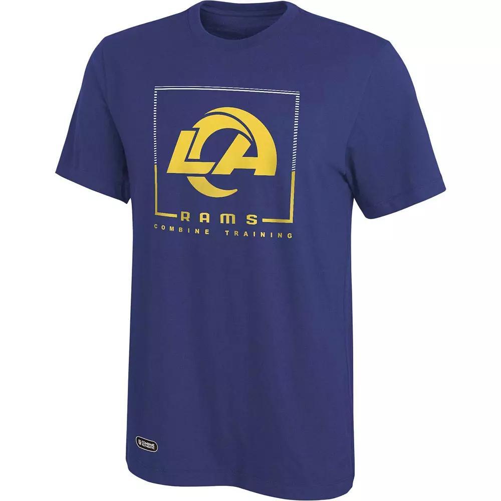 Men's Royal Los Angeles Rams Combine Authentic Clutch T-Shirt, Size: 2XL, Blue Product Image