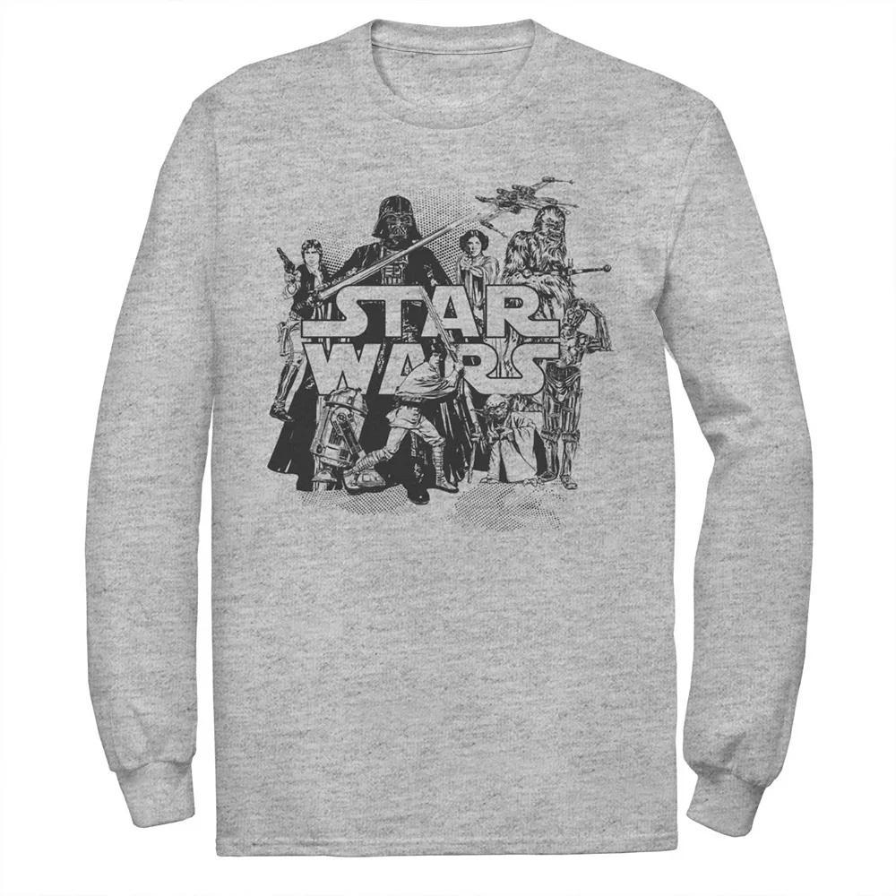 Men's Star Wars Character Collage Tee, Size: XL, Athletic Grey Product Image