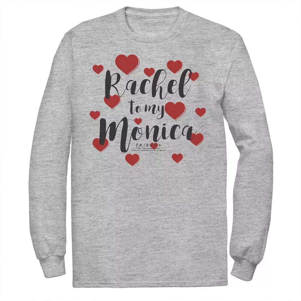 Men's Friends You're The Chandler To My Monica Hearts Tee, Size: Large, Athletic Grey Product Image