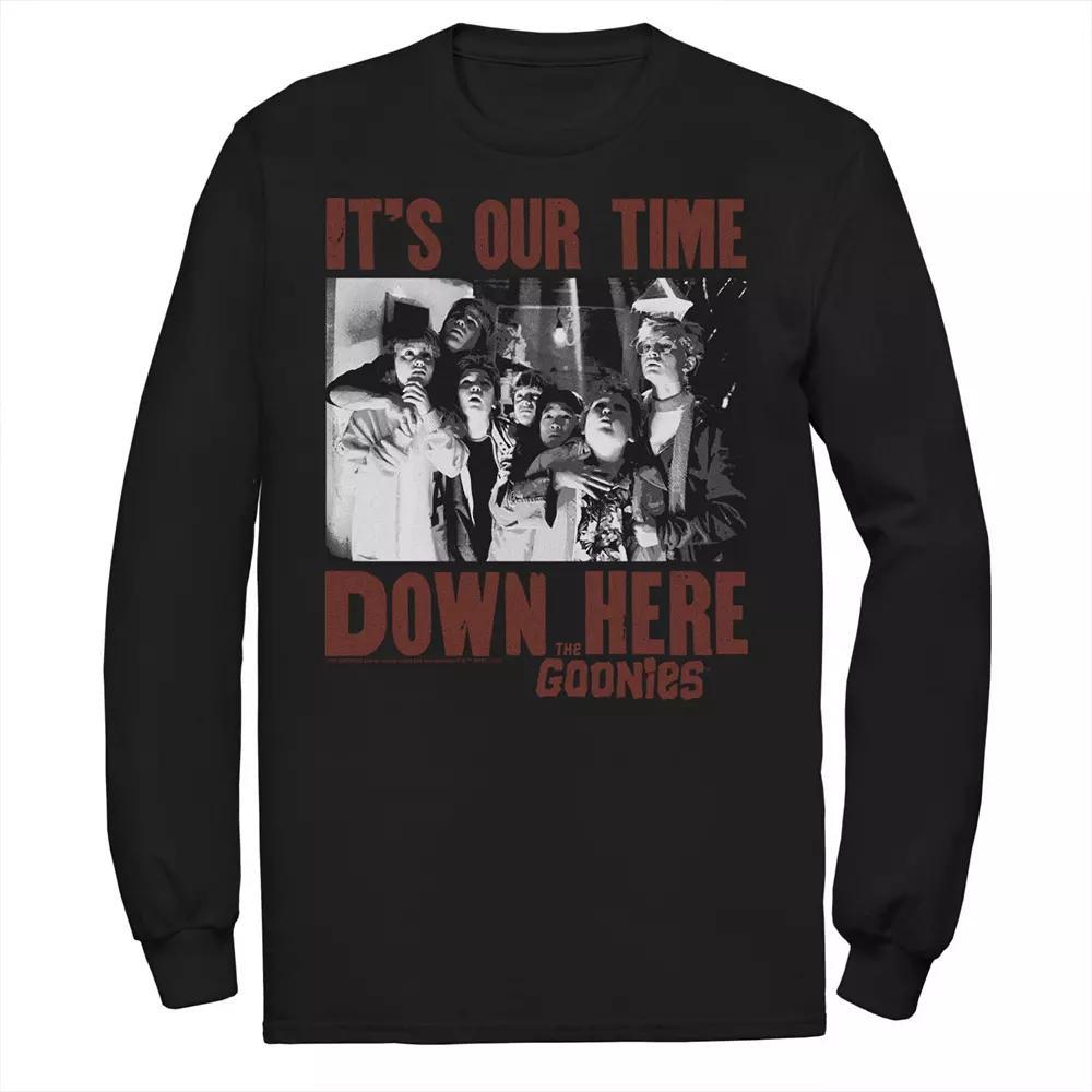 Men's The Goonies It's Our Time Down Here Text Tee, Size: Large, Black Product Image