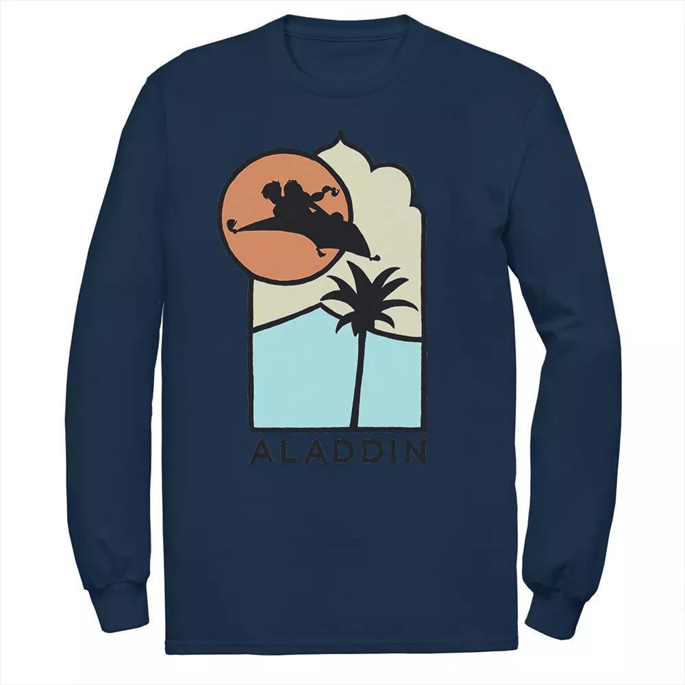 Disney's Aladdin Men's Pop Art Long Sleeve Graphic Tee, Size: XXL, Blue Product Image