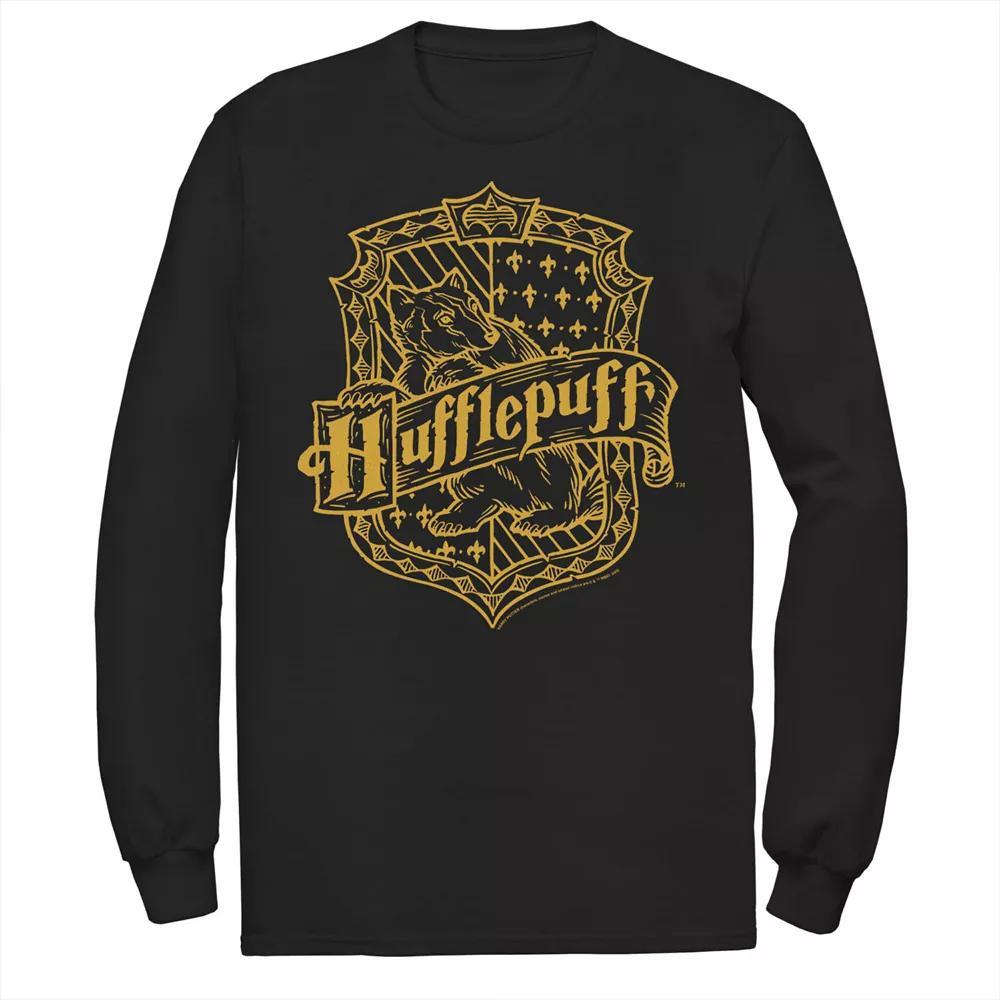 Men's Harry Potter Hufflepuff Dark Detailed Crest Tee, Size: Medium, Black Product Image
