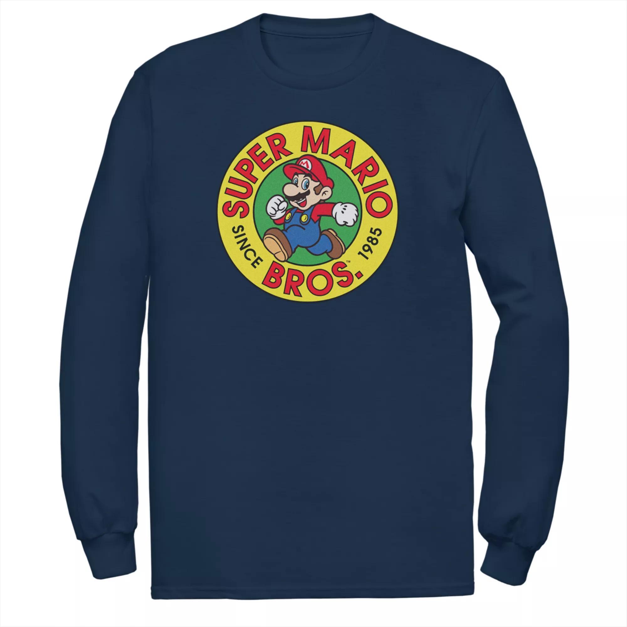 Men's Nintendo Super Mario Logo Tee, Size: Large, Blue Product Image