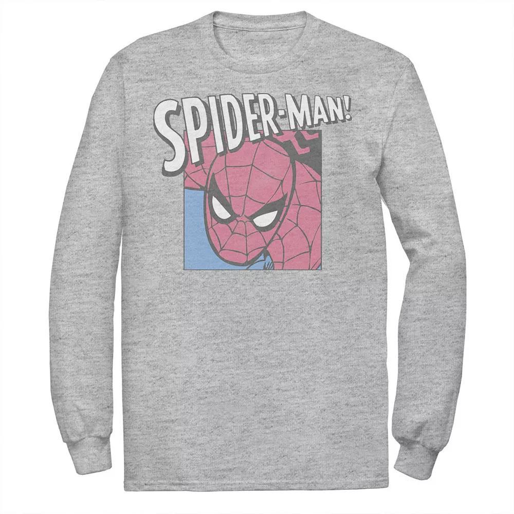 Men's Marvel Spider-Man! Graphic Tee, Size: Large, Athletic Grey Product Image