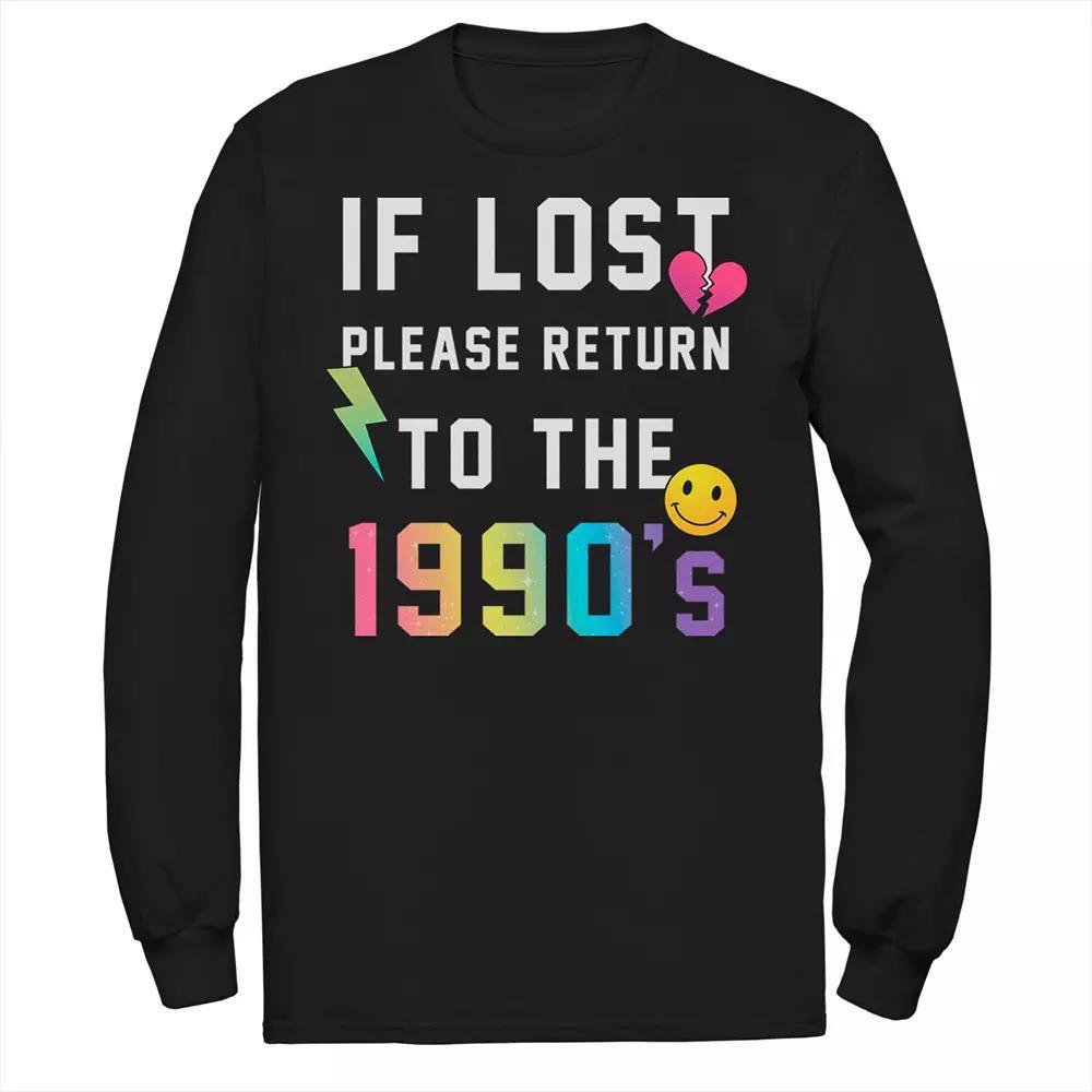 Men's Fifth Sun If Lost Please Return To The 1990's Tee, Size: Medium, Black Product Image