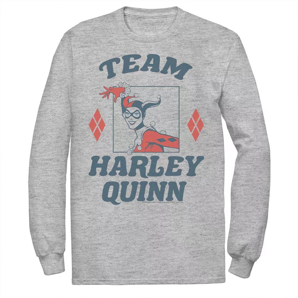 Men's Batman Team Harley Quinn Vintage Portrait Tee, Size: Small, Athletic Grey Product Image