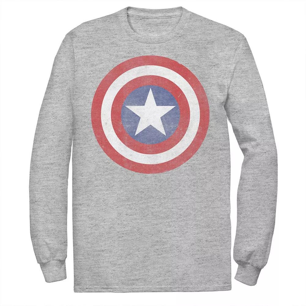 Men's Marvel Captain America Classic Shield Tee, Size: Large, Athletic Grey Product Image