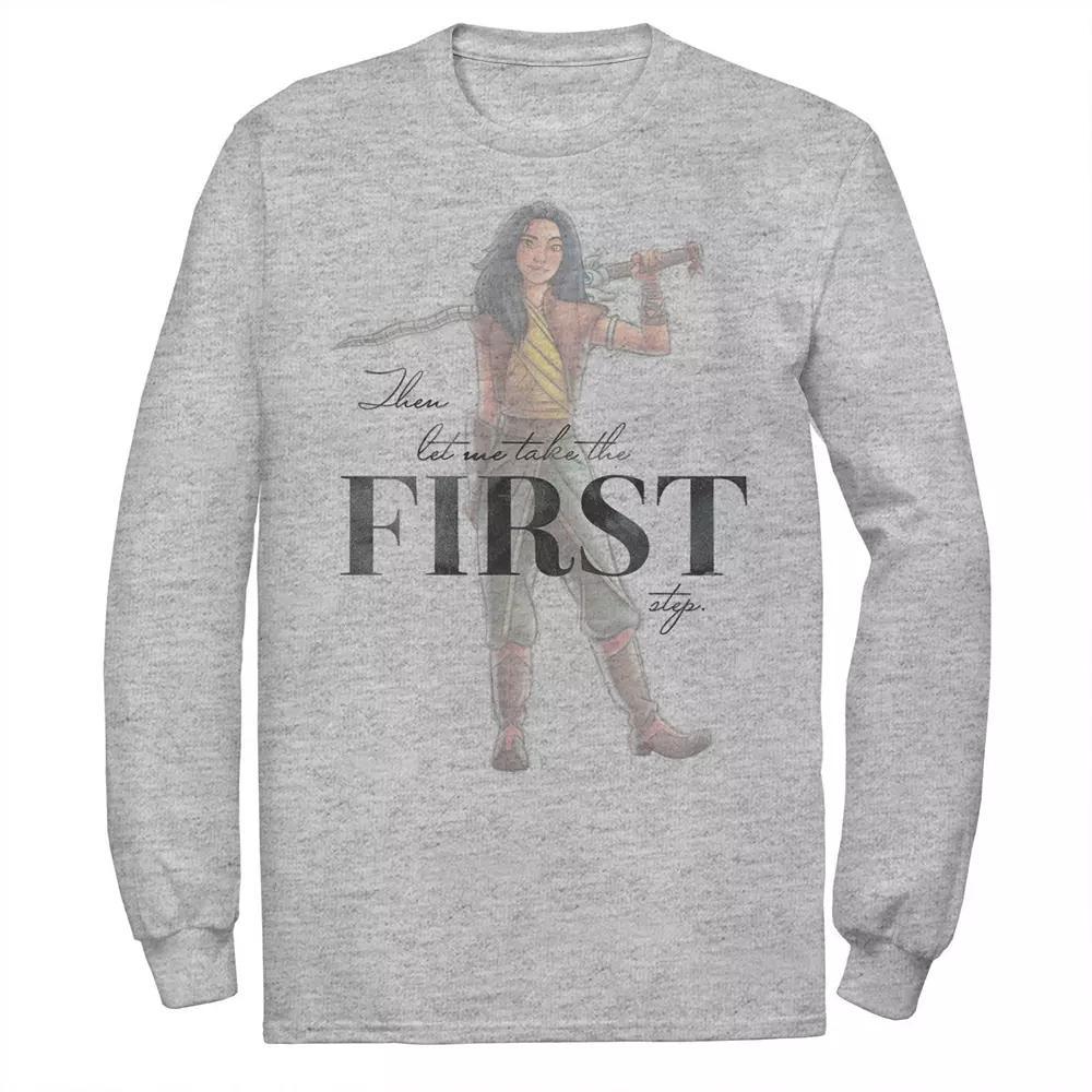 Disney's 100 Years Big & Tall Take The First Step Long Sleeve Graphic Tee, Men's, Size: 4XL, Athletic Grey Product Image