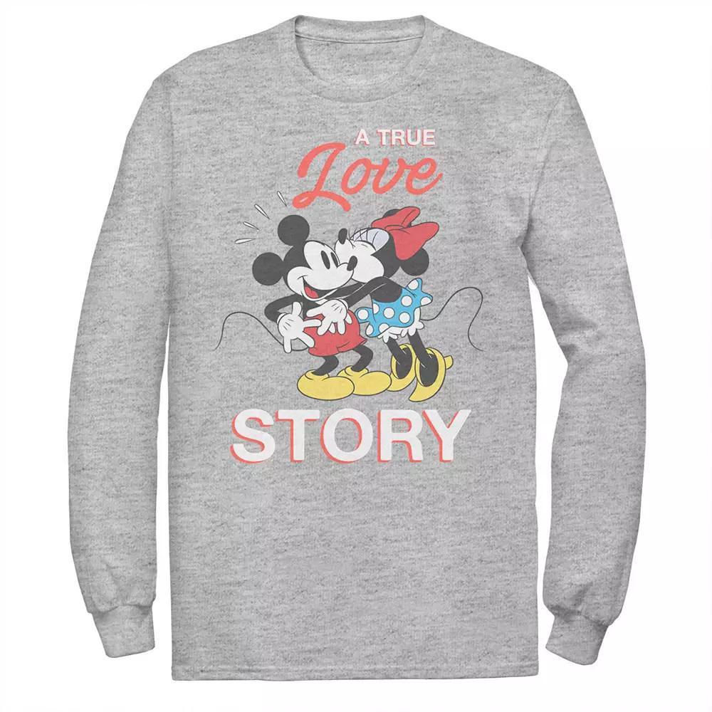 Disney's Mickey & Minnie Mouse Men's Valentine Love Tee, Size: Medium, Athletic Grey Product Image