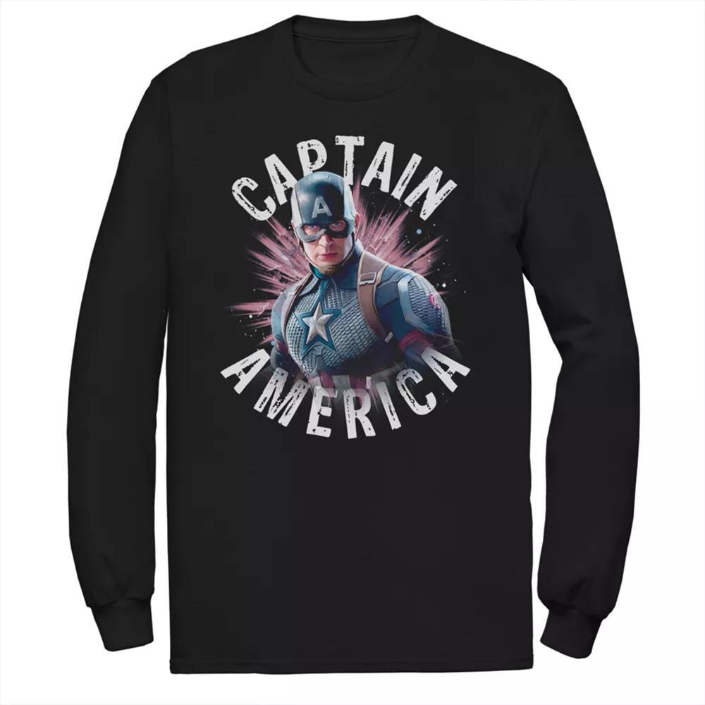 Men's Marvel Avengers Endgame Captain America Tee, Size: Small, Black Product Image