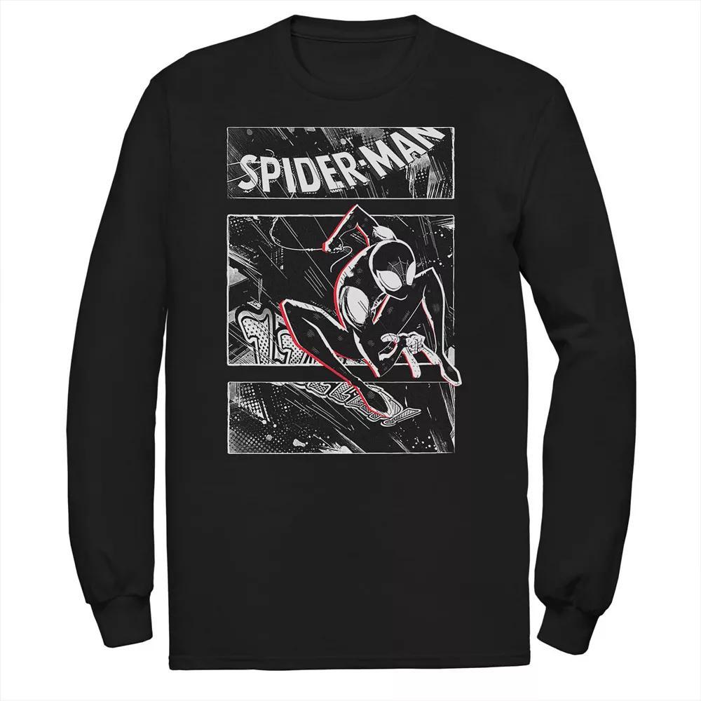 Big & Tall Marvel Spider-Man Spiderverse Comic Retro Tee, Men's, Size: 3XL, Black Product Image