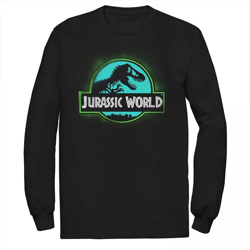 Men's Jurassic World Two Logo Graffiti Spray Paint Tee, Size: 3XL, Black Product Image