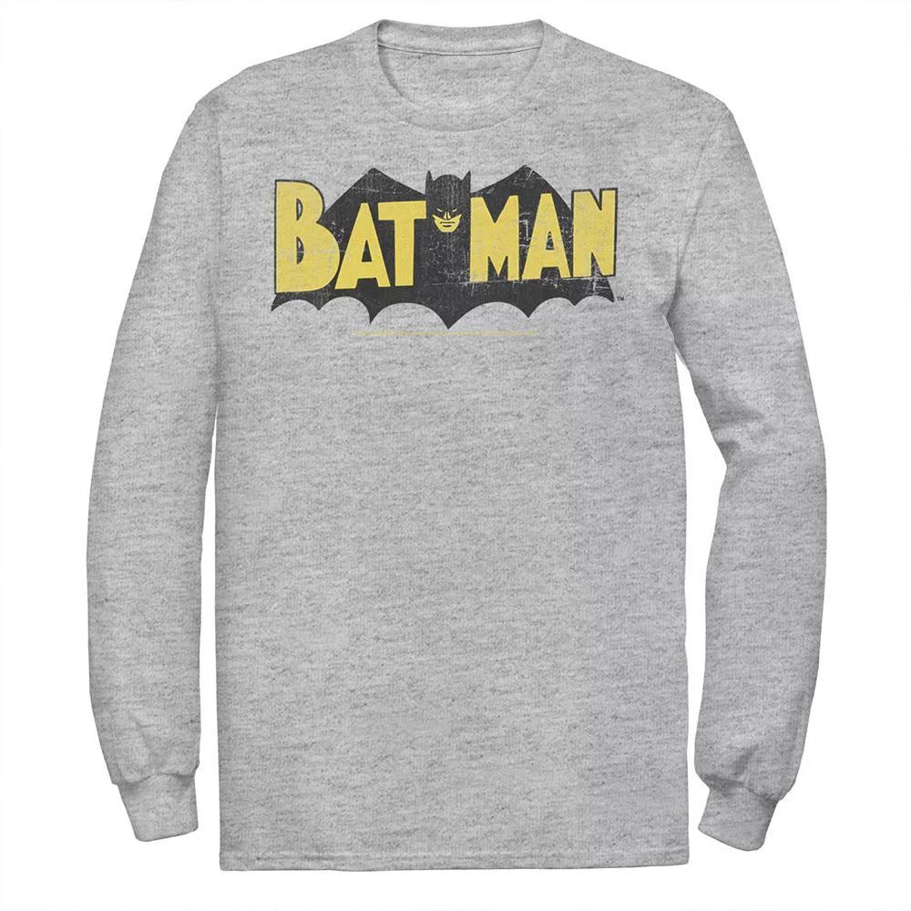 Men's DC Comics Batman Large Block Text Logo Tee, Size: Small, White Product Image