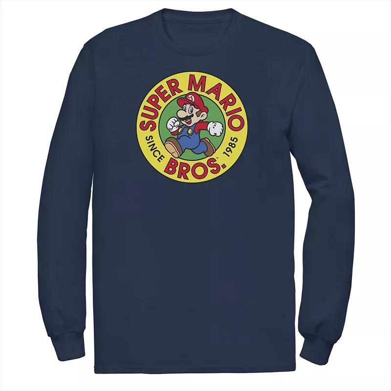 Big & Tall Nintendo Super Mario Bros. Retro Circle Portrait Tee, Men's, Size: 5XL, Blue Product Image