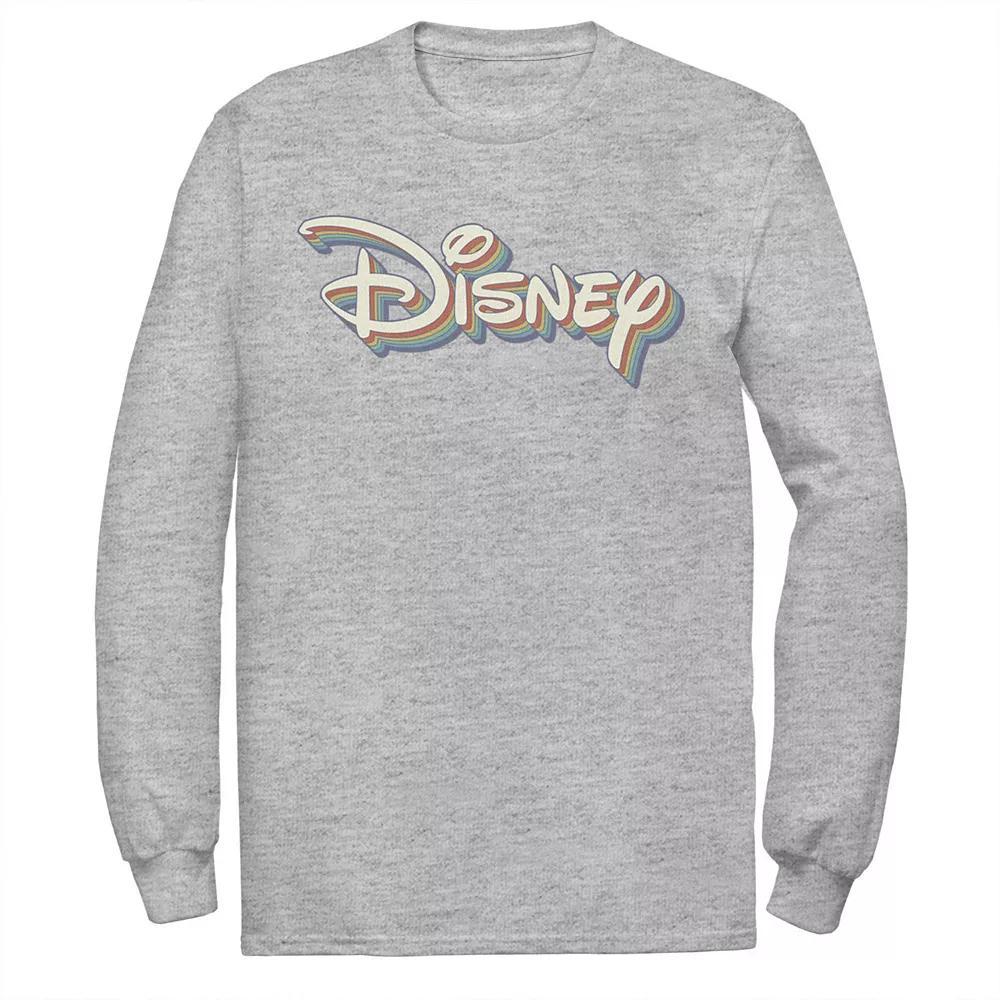 Disney's Rainbow 3D Logo Men's Tee, Size: XL, Athletic Grey Product Image