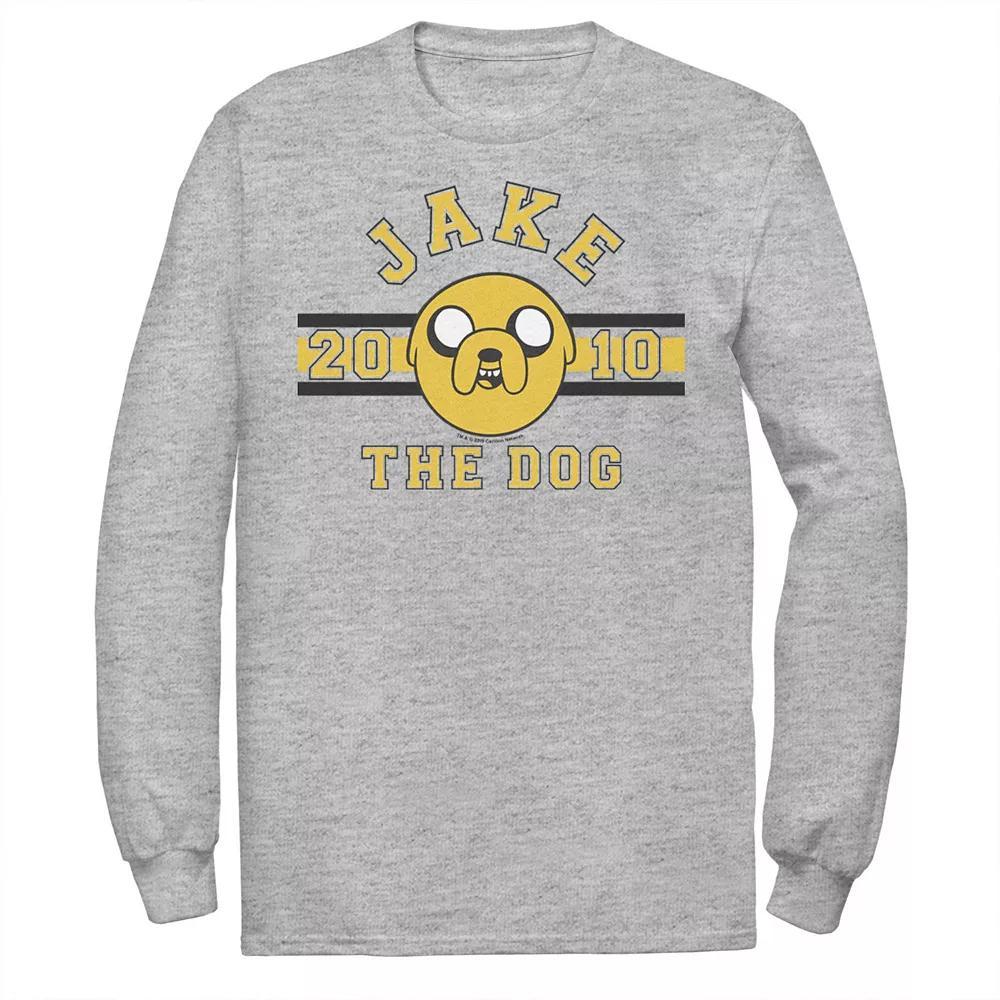Men's Adventure time Jake The Dog 2010 Head Shot Long Sleeve Tee, Size: Large, Athletic Grey Product Image