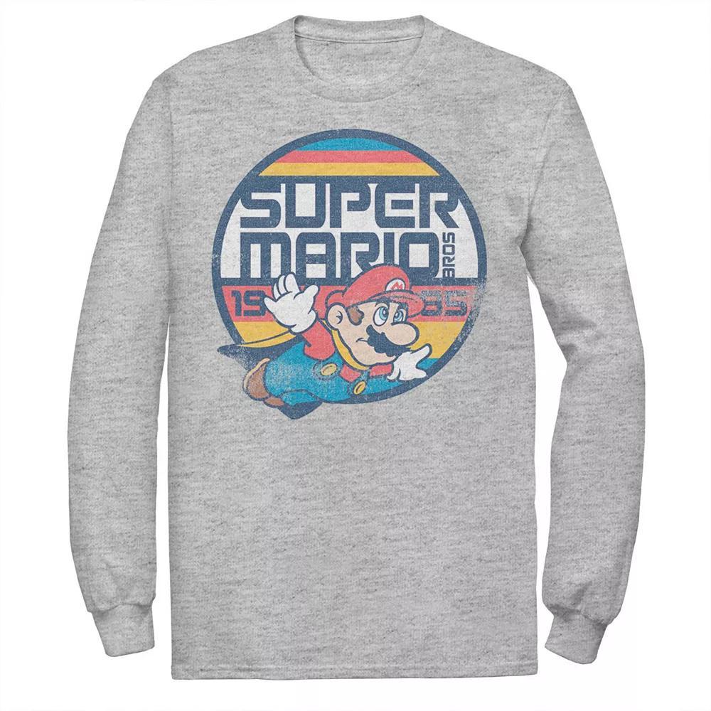 Big & Tall Nintendo Super Mario Bros Mario Flying Graphic Fleece Pullover, Men's, Size: Large Tall, Athletic Grey Product Image