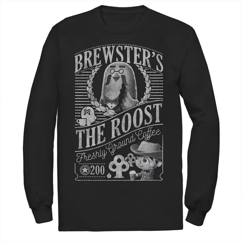 Men's Nintendo Animal Crossing Brewster's The Roost Tee, Size: Small, Black Product Image