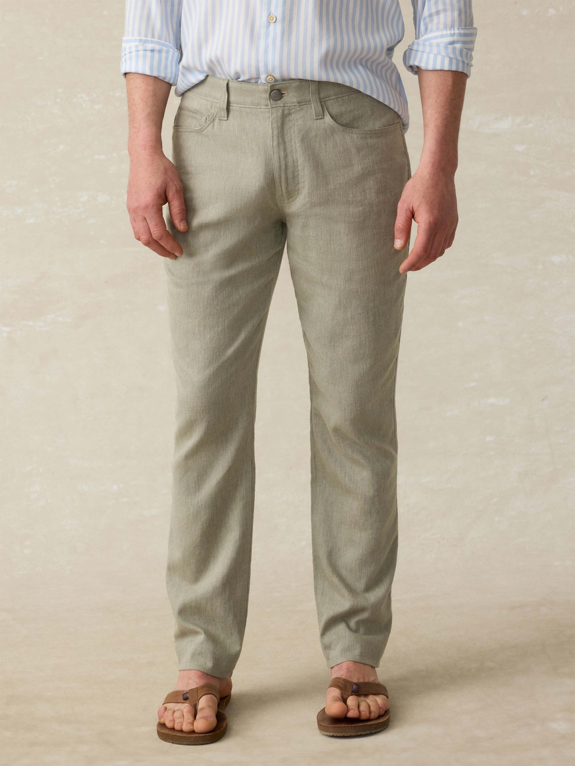 Movement™ Linen 5-Pocket Pant - Sage Cliff Male Product Image