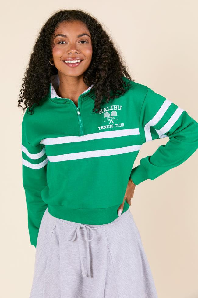 Annette Green Malibu Tennis Club Quarter Zip Pullover Product Image