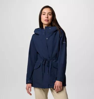 Women's Columbia Pardon My Jacket Hooded Rain Coat, Size: Medium, Collegiate Blue Product Image
