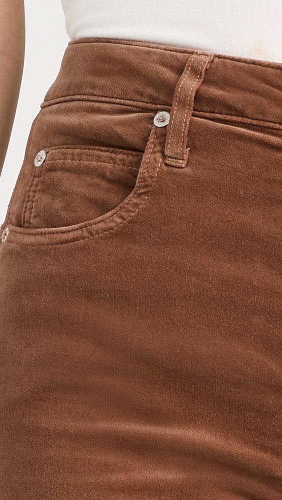 AMO Liz Velvet Split Flare Jeans | Shopbop Product Image
