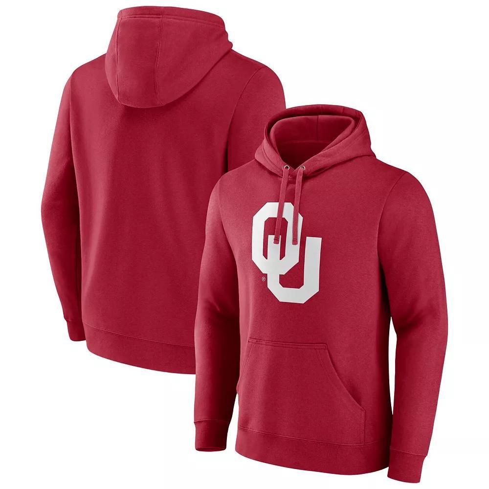 Men's Fanatics Crimson Oklahoma Sooners Fleece Pullover Hoodie, Size: Small, Red Product Image