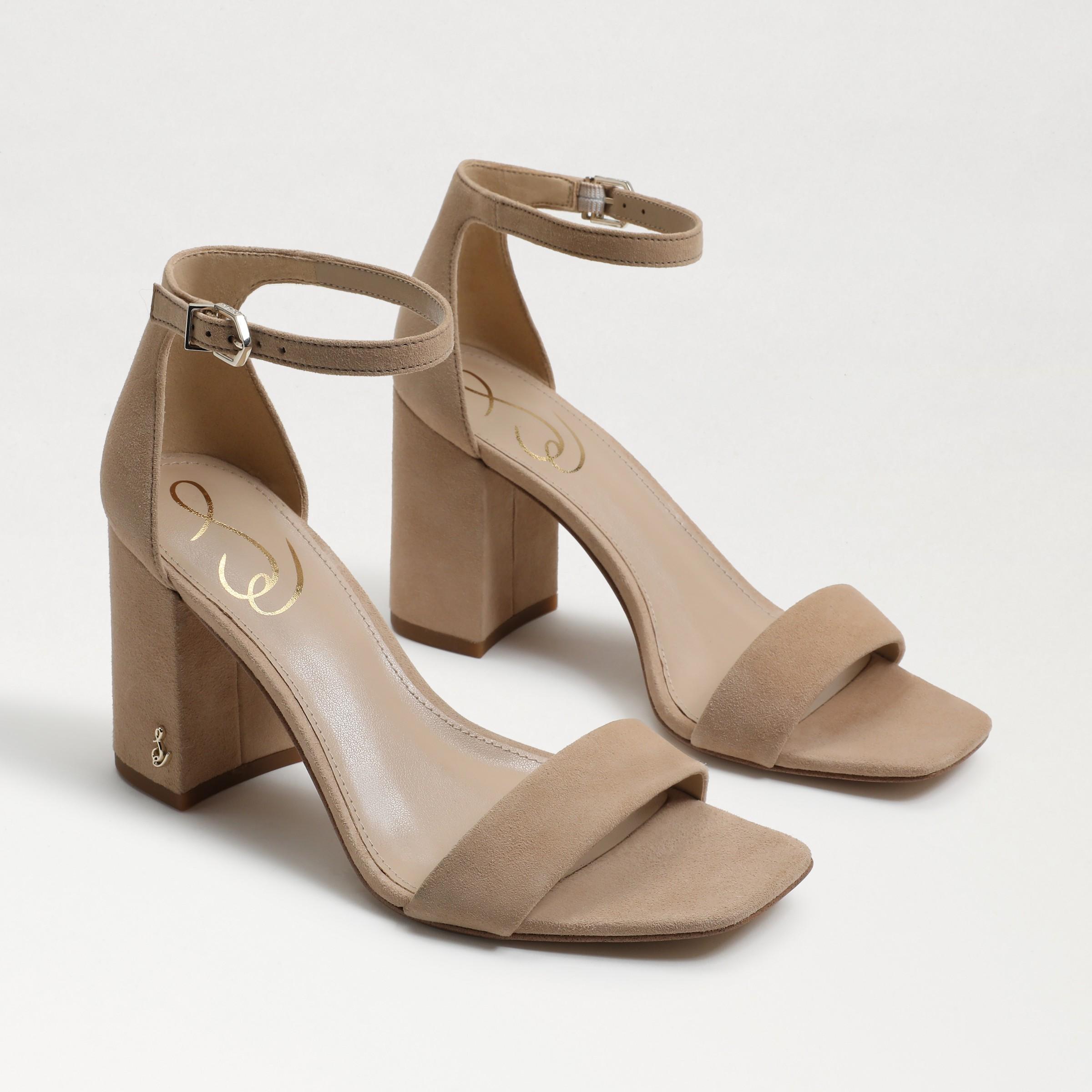 Sam Edelman Daniella Leather Ankle Strap Square Toe Dress Sandals Product Image