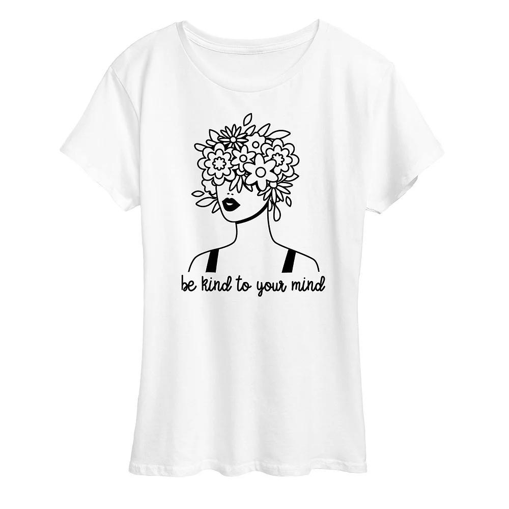 Womens Cross EKG Graphic Tee Grey Green Product Image