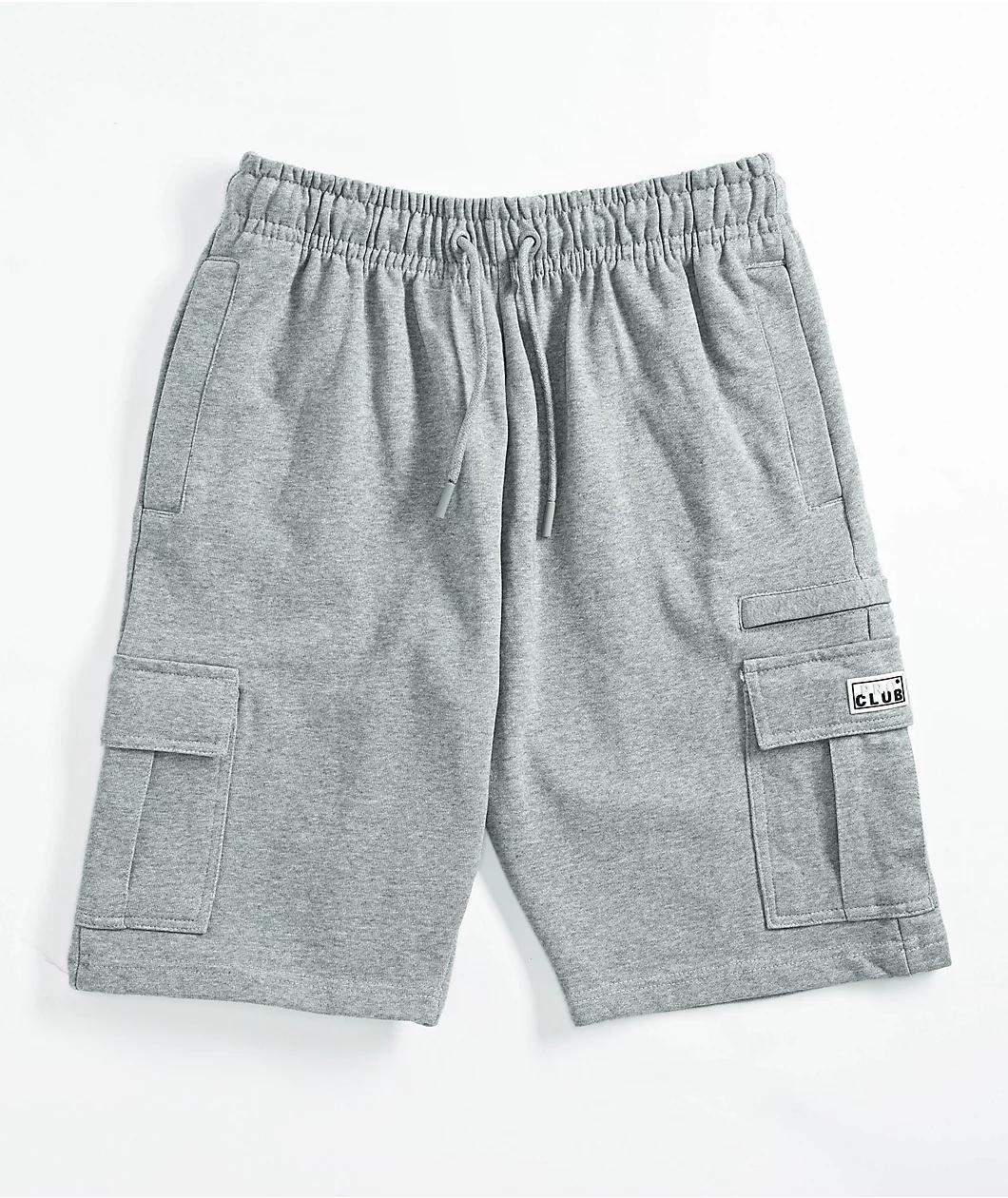 Pro Club Heather Grey Cargo Sweat Shorts Product Image