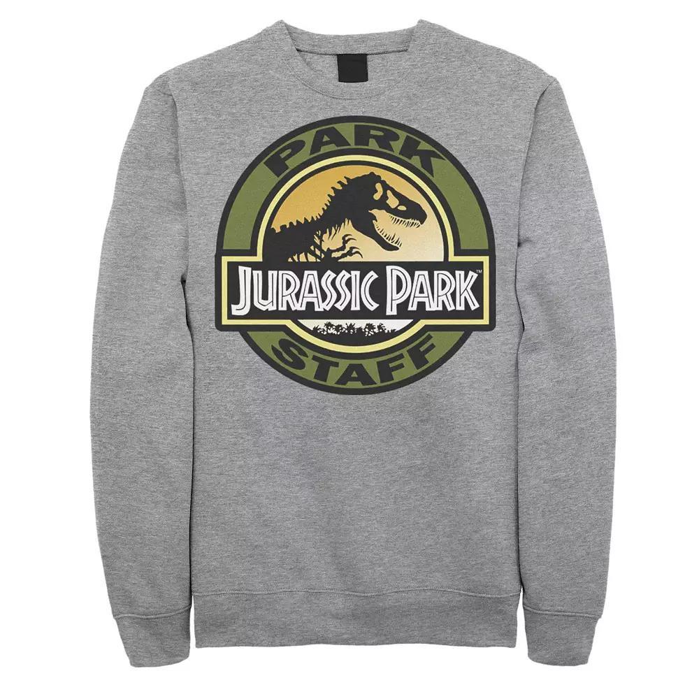 Men's Jurassic Park Staff Icon T-Rex Skeleton Fleece, Size: Medium, Athletic Grey Product Image