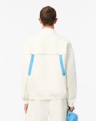 Men's Loose Fit Zip-Up Piqué Sweatshirt Product Image