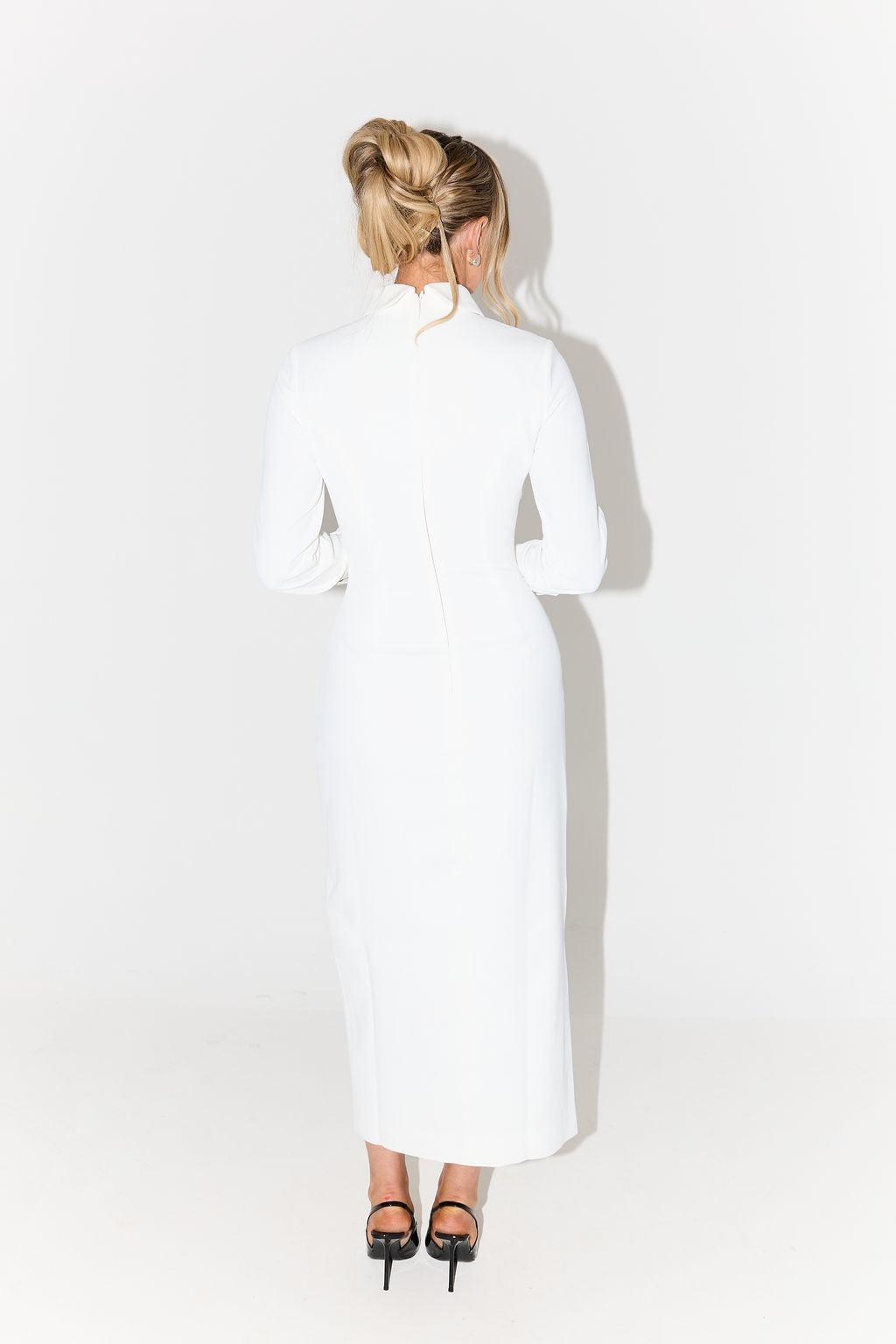 The Ultimate Muse Long Sleeve Collar Maxi Dress Product Image