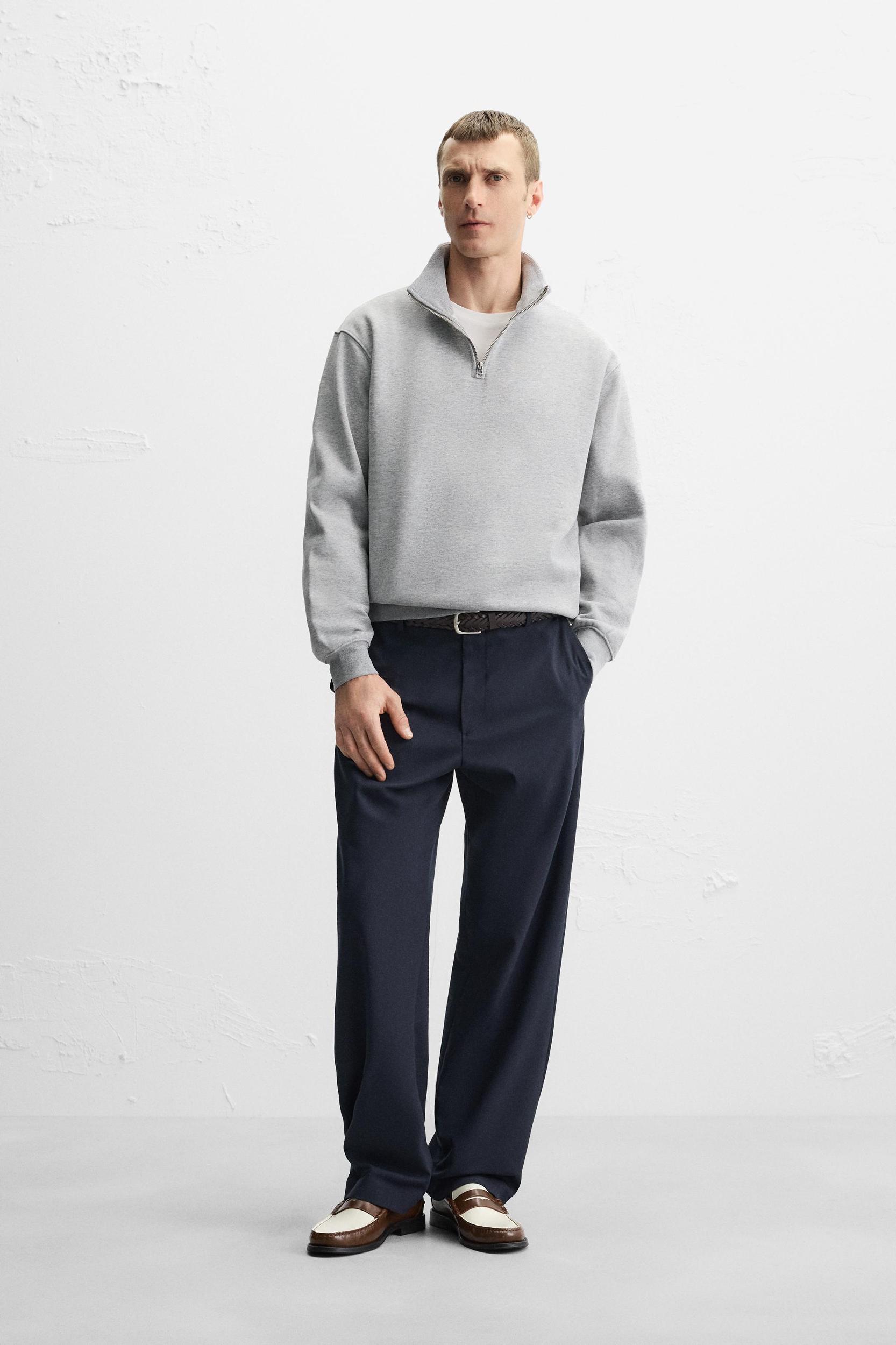 BASIC QUARTER ZIP SWEATSHIRT Product Image